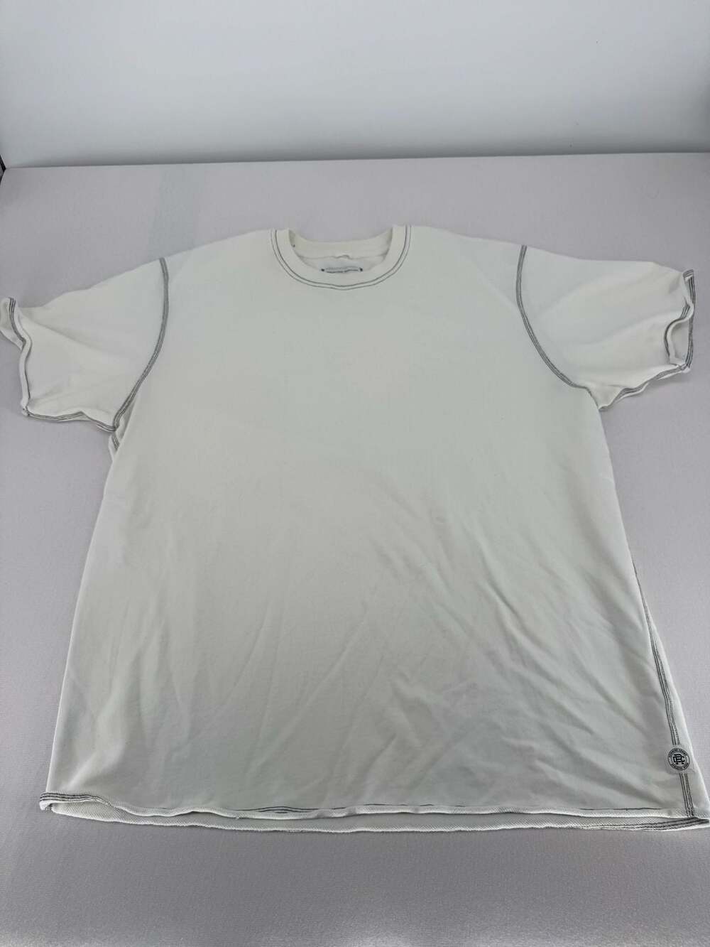 Reigning Champ Handcrafted in Canada White Contrast Stitch Tee Shirt XXL